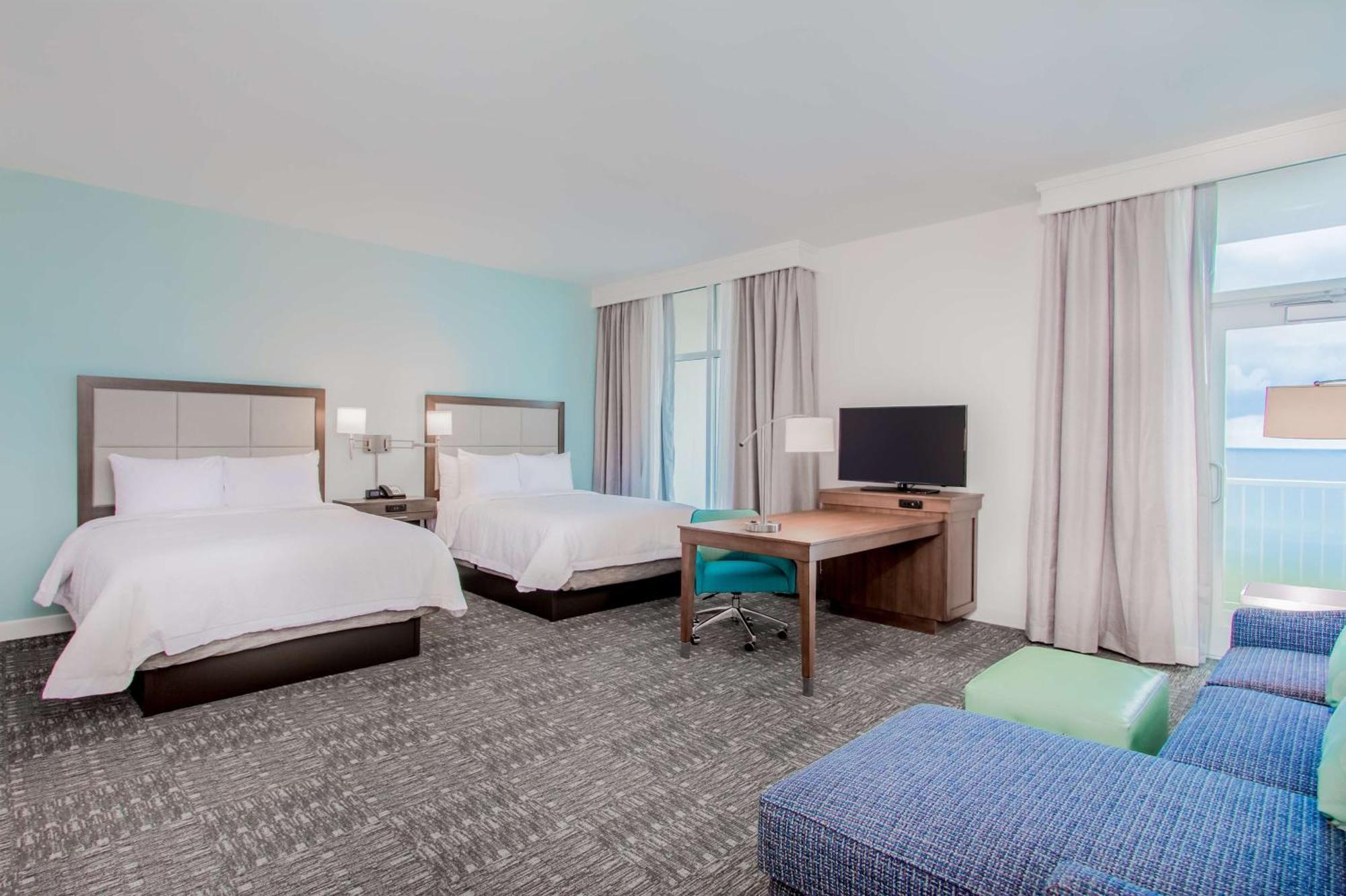 Queen Studio Suite Roll Shower Two Queen Beds Mobility Accessible Non-Smoking